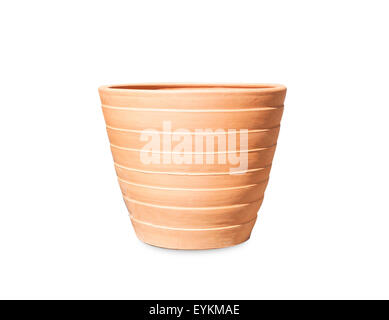 Clay pots, vases isolated on white background. Stock Photo