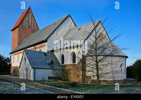 Winter view the Saint Severin-Kirche in Keitum on Sylt, Stock Photo