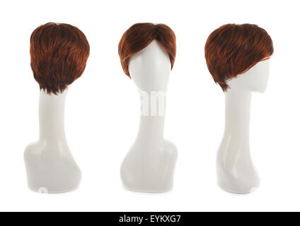 Hair wig over the mannequin head Stock Photo