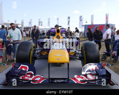 A Red Bull Racing Formula One car on display to the public Stock Photo