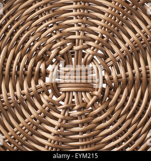 Fragment of a brown wicker basket Stock Photo