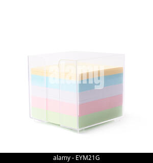 Pile of colorful sticker paper notes isolated Stock Photo