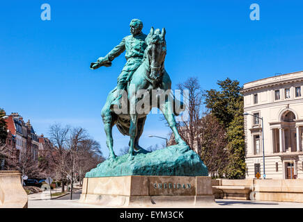 General Phil Sheridan Memorial Civil War Statue Sheridan Circle Embassy Row Pennsylvania Ave Washington DC Stock Photo