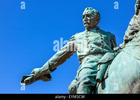 General Phil Sheridan Memorial Civil War Statue Sheridan Circle Embassy Row Pennsylvania Ave Washington DC.  Bronze statue dedic Stock Photo