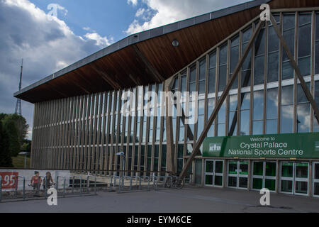 Crystal Palace National Sports Centre building with the television antenna in the distance Stock Photo