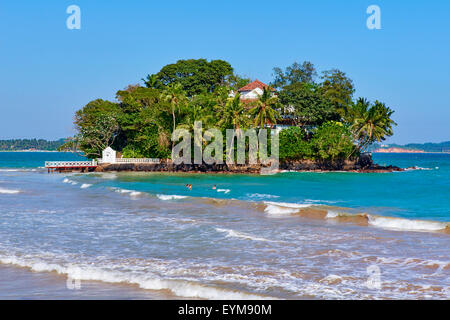 Sri Lanka, Southern Province, South Coast beach, Weligama bay, Taprobane island Stock Photo