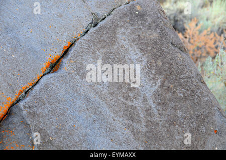 Petroglyphs, Abert Rim Wilderness Study Area, Lakeview District Bureau of Land Management, Oregon Stock Photo