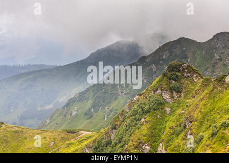 storm clouds over the mountains. The Ukraine Stock Photo
