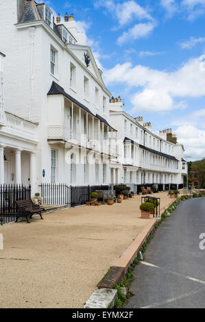 Fortfield terrace in Sidmouth, Devon. Stock Photo