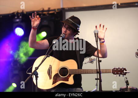 Penrith, Cumbria, UK. 1st August, 2015. Funke and the Two Tone Baby performs live on the Chai Wallah Stage at Kendal Calling 2015. s Credit:  SJN/Alamy Live News Stock Photo