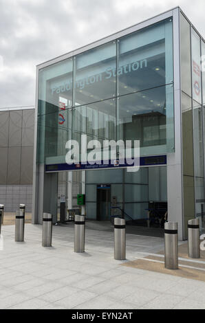 The entrance to Paddington Station from Paddington Basin, London, England, UK Stock Photo