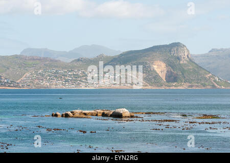 View from the Boulders section of the Table Mountain National Park in Simons Town towards Glencairn Stock Photo