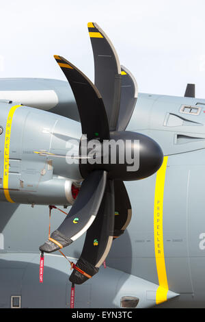 The EPI TP400-D6 turboprop engine on the A400M Atlas transport plane Stock Photo