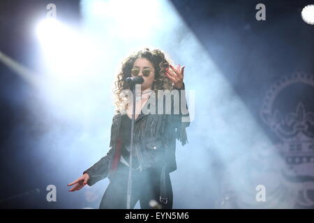 Penrith, Cumbria, UK. 1st August, 2015. Ella Eyre performs live on the Main Stage at Kendal Calling 2015. s Credit:  SJN/Alamy Live News Stock Photo