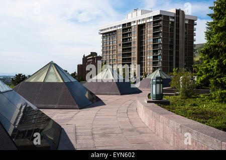 Detail of architecture complex in Church of Jesus Christ of Latter-Day Saints Conference Center, Salt Lake City, Utah, USA Stock Photo