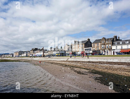 The Helensburgh sea front facing River Clyde in Argyll & Bute Scotland ...