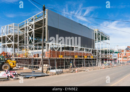 Cineworld Cinema under construction in Hinckley which will be part of the Crescent Shopping Centre Stock Photo