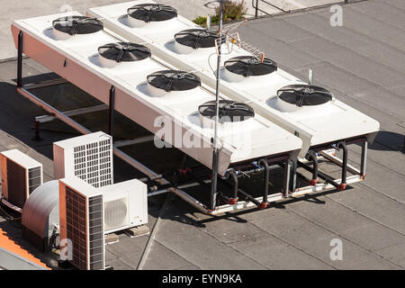 Cooling Tower for a large office building. Stock Photo