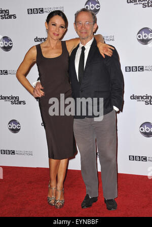 LOS ANGELES, CA - NOVEMBER 1, 2010: Jennifer Grey & father Joel Grey at the 200th episode party for Dancing With The Stars at Boulevard 3 in Hollywood. Stock Photo