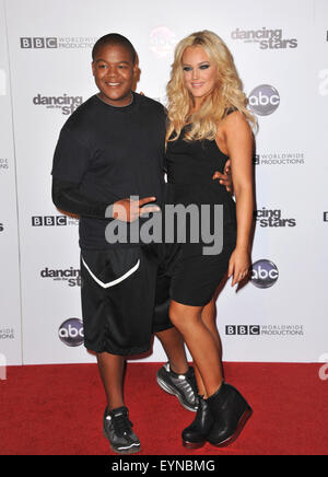 LOS ANGELES, CA - NOVEMBER 1, 2010: Lacey Schwimmer & Kyle Massey at the 200th episode party for Dancing With The Stars at Boulevard 3 in Hollywood. Stock Photo