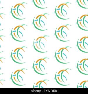 Vector colored wallpaper with a repeating pattern on a white background Stock Vector
