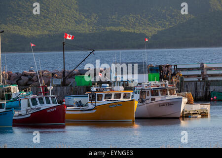 Lobster boats  in Cape Breton Highlands National Park , Cabot trail Stock Photo