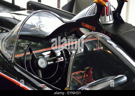 The interior of the original Batmobile for the TV series featuring Adam ...