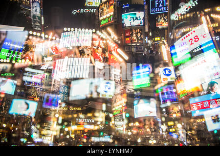 Shibuya Crossing,Shibuya-Ku,Tokyo,Japan Stock Photo