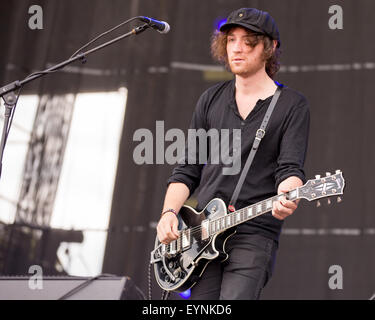 Chicago, Illinois, USA. 1st Aug, 2015. Guitarist JOHNNY BOND of Catfish and the Bottlemen performs live in Grant Park at the Lollapalooza Music Festival in Chicago, Illinois Credit:  Daniel DeSlover/ZUMA Wire/Alamy Live News Stock Photo