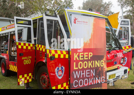 australian fire truck tender at a sydney military tattoo show,new south wales,australia Stock Photo