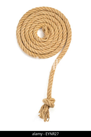 ship rope isolated on white background Stock Photo