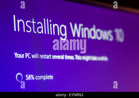 01 Aug 2015 - Millions of PC users around the world have been installing Windows 10 as part of a free upgrade from Windows 7, 8 and 8.1. Stock Photo