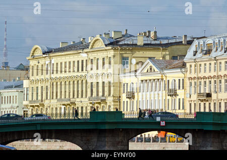 Historical buildings and streets in St. Petersburg, Russia Stock Photo