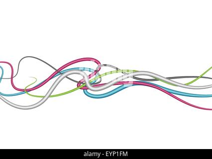 Abstract Color Lines On A White Background Stock Vector