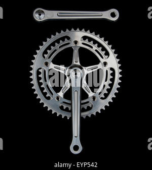 Vintage Campagnolo Record chainset from the 1970's. Stock Photo