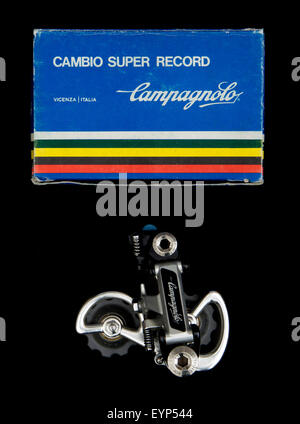 Campagnolo Super Record rear gear mechanism from the 1980's. Stock Photo