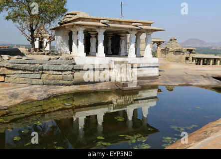 Virupaksha temple at blue sky in Hampi, Karnataka, India Stock Photo