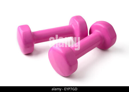 Dumbbells isolated on white Stock Photo