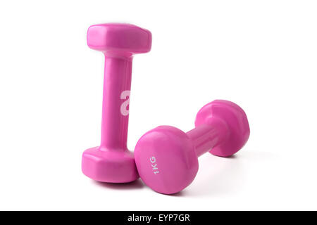 Dumbbells isolated on white Stock Photo