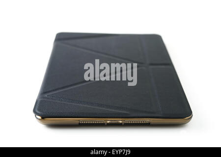 tablet with leather case Stock Photo