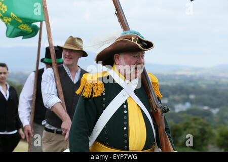 County Wexford, Ireland. 2nd Aug, 2015.Image from the Battle of Vinegar Hill re-enactment near Enniscorthy Town in County Wexford, Ireland depicting an historic battle between the United Irishmen and British forces in 1798. Credit:  Brendan Donnelly/Alamy Live News Stock Photo