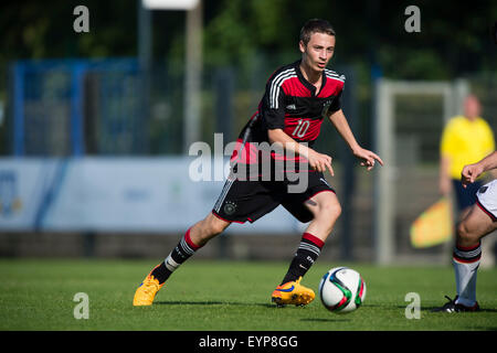 Berlin, Germany. 02nd Aug, 2015. Elias Dubno (#10, Maccabi Switzerland) in action during a soccer match between the DFB Allstars and a team of Maccabi players in Berlin, Germany, 02 August 2015. Photo: GREGOR FISCHER/dpa/Alamy Live News Stock Photo