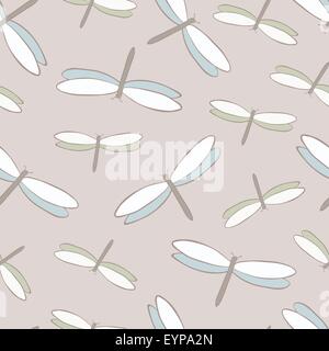seamless pattern with dragonflies Stock Vector