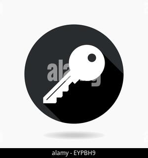 Fine Vector Key Flat Icon Stock Vector