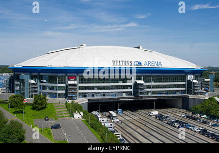 Aerial view, Veltins Arena, Gelsenkirchen, Ruhr district ...