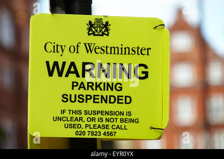 Parking Suspended - Sign Stock Photo