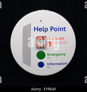 Help Point on a London Underground Platform. Stock Photo