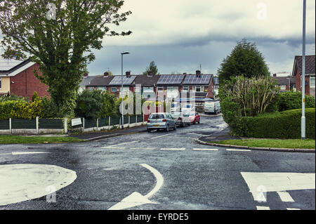 Suburban street in Freehold, Greater Manchester Stock Photo