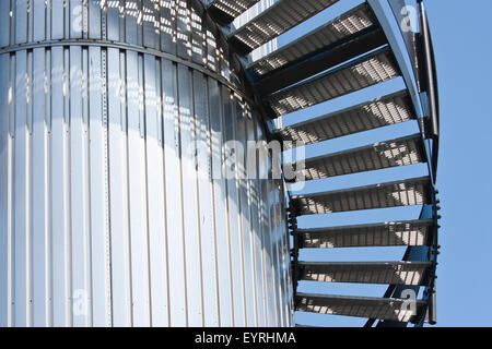 Winding staircase at the top of the Euromast in Rotterdam, the Netherlands Stock Photo