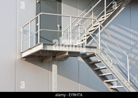 Outdoor emergency exit of a modern factory Stock Photo